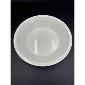 1 Pontesa ironstone spain Serving Bowl White Leaf Pattern 9.25" FLAW